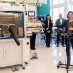 Students, faculty and university leaders joined industry partners to celebrate the opening of the new Battery and Energy Storage Technology Makerspace in Engineering Building I. Guests included NC State Provost Jim Pfaendtner and Don Stewart, preside