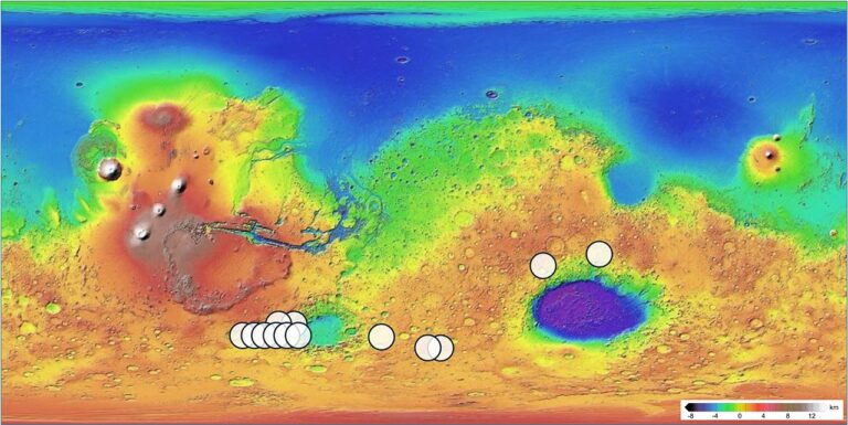 Map reveals potential origins of Martian meteorite Teghaza